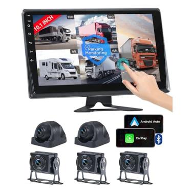 Imagem de VOONOA Sistema De Câmera De Ré Para Rv, 5 Câmeras 1080P E Tela Sensível Ao Toque Hd De 10,1" Android 13 Para Trailers, Motorhomes E Caminhões Com Carplay Sem Fio, Android Auto, Bluetooth, Wifi, Mon