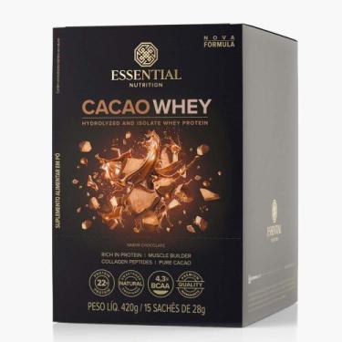 Imagem de Cacao Whey Box com 15 Sachês de 28g -  Essential Nutrition