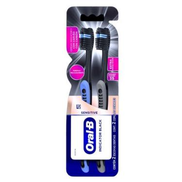 Imagem de Escova Dental Oral- B Indicator Black Sensitive Com 2 Unidades - Oral 