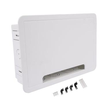 Imagem de Getanye Kit de gerenciamento de cabos de parede, caixa de mídia embutida para TV e gabinete de rede – Substituição para trabalhar com Roku, Apple TV, Fire TV Stick