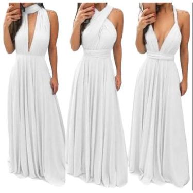 Imagem de Vestido Festa Madrinha Longo Varias Formas De Uso Multiforma. Tamanho 