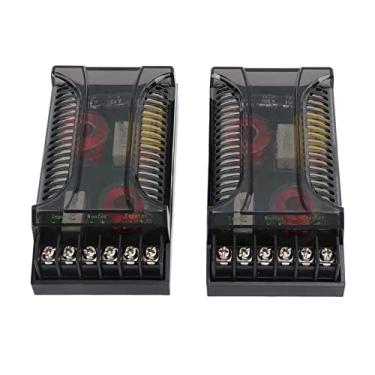 Imagem de Divisor de frequência de áudio para automóvel, 2 peças 12 V universal para automóvel 2 vias crossover de áudio proteção contra sobrecorrente divisor de frequência de altifalante