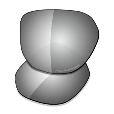Imagem de SAUCER Lentes de reposição premium para óculos de sol Oakley Latch Beta OO9436 de alta definição - Metal cromado polarizado