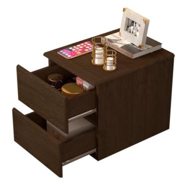 Imagem de Mesa De Cabeceira Suspensa Para Quarto Mini Tóquio 2 Gavetas (CEDRO)