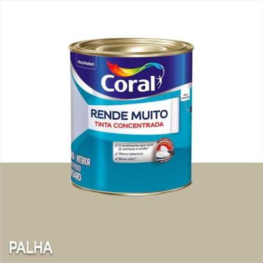 Imagem de Tinta Acrílica Coral Rende Muito Standard Fosco 800ml, Palha