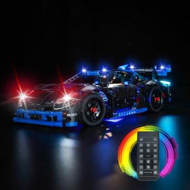 Imagem de BrickBling LED Lights Compatible with Lego Technic Porsche GT4 e-Performance Race Car, RC Version Light Kit Compatible with Lego 42176 (Lights Only, No Model)