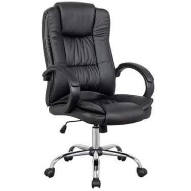 Imagem de Cadeira Escritório Presidente Giratória Regulagem de Altura a Gás Ergonômica Presidente Executiva Diretor Big Boss Confortável Relax BlidShop Preta