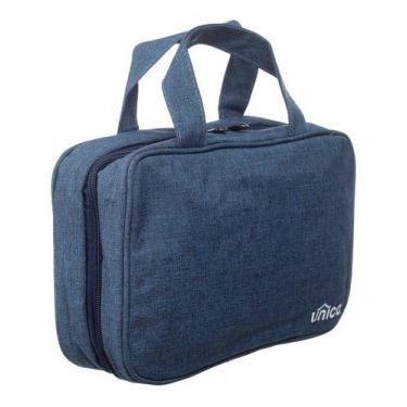 Imagem de Necessaire Masculina Bolsa Cabide Organizador Mala Viagem - PGB, Azul