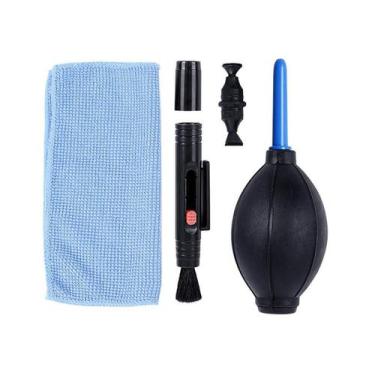 Imagem de Kit Limpeza De Câmera 3 Em 1 Soprador Caneta E Flanela 3x1 - adoer