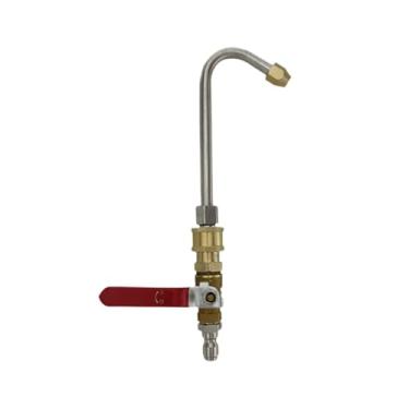 Imagem de Gralara Adaptador de mangueira para válvula de lavadora de alta pressão, haste curva, fácil de instalar, alto desempenho, acessório de conexão rápida,