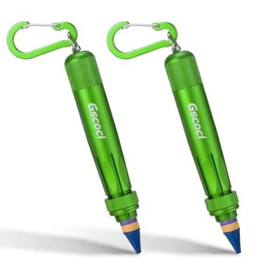 Imagem de Gscocl Suporte de giz de cera de madeira para giz de cera redondos ou hexagonais de 1,27 cm, varões de ferro. Carpinteiro industrial resistente, suporte de giz de cera de alumínio para construção