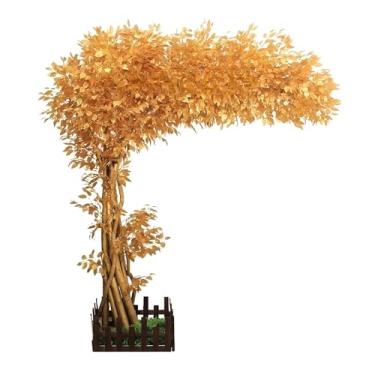 Imagem de Árvore Artificial Realista, Grandes Árvores De Banyan Artificiais Com Tronco De Madeira Real Para Salas De Estar E Átrios De Shopping(180x150cm/70x59in)