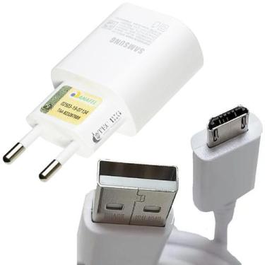 Imagem de Carregador Original Celular Samsung Micro USB Branco Turbo - Genérico