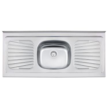 Imagem de Pia De Apoio Tramontina New Raggi 40 Em Aço Inox 120 X 52 Cm