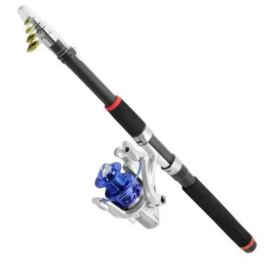 Imagem de Vara De Pesca Telescópica 2,34m E Molinete Com Bolsa De Transporte