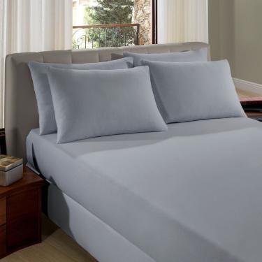 Imagem de Lençol De Malha Avulso 100% Algodão Vivaldi Alumínio Solteiro