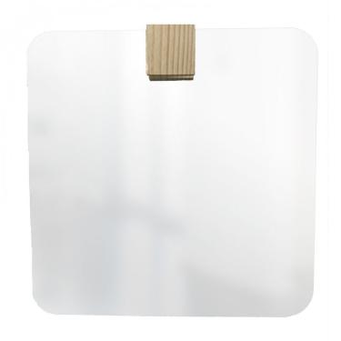 Imagem de Espelho Decorativo Quadrado Com Aplique Quadrado Pinus Incolor