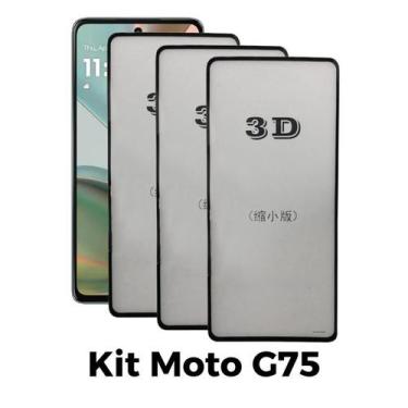 Imagem de Kit 3UN Película 3D De Vidro Temperado Para Motorola Moto G75 5G - LXL