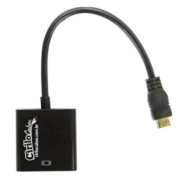 Imagem de Conversor Adaptador Mini Hdmi Para Vga - Cirilo Cabos