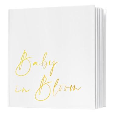 Imagem de Calculs Livro De Fotos Do Bebê Em Flor, Polaroid, Convites Chá Bebê, Scrapbook, Capa Branca, Estampagem Folha Ouro, Páginas Branco