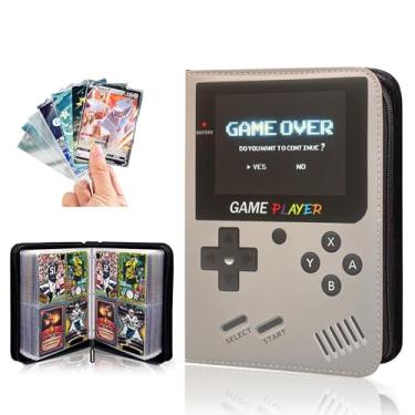 Imagem de Extalas Pasta Para Cartas De Jogo Troca - Capas 4 Bolsos Pokémon E Pctg, Comporta Mais 400 Inclui 100 Extras (Cinza)