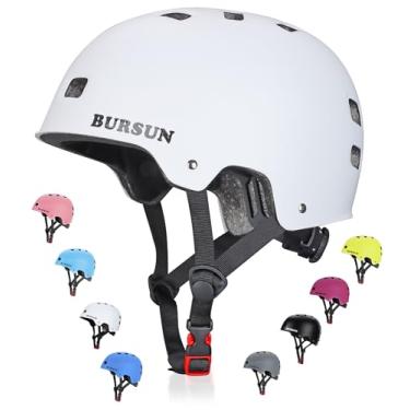 Imagem de BURSUN Capacete De Bicicleta E Skate Para Crianças 5 A 8 Anos, Jovens Adultos 14 16 Scooter Multiesportiva Ajustável, Bicicleta, Patins, Patins Em Linha, Hoverboard, Longboard, 3 Tamanhos