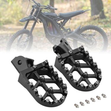 Imagem de smotrcc Apoios Para Os Pés Cnc Surron, Pedais De Motocicleta Compatíveis Com Surron Light Bee Xs Segway X260 X160 Talaria Sting Mx3 Mx4 Xxx Dirt Bike - Preto