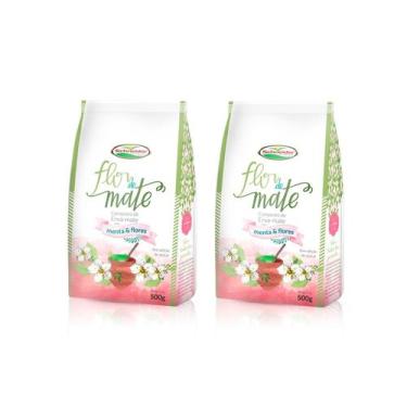 Imagem de 2 Erva Mate Chimarrão SCHNEIDER FLOR DE MATE Menta 500g