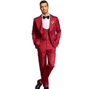 Imagem de Poboola Betelgeuse Fantasia vermelha masculina para casamento, roupa estranha, fantasia de casal, terror engraçado, besouro, cosplay P