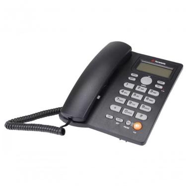 Imagem de Telefone Fixo Com Fio Ibratele C/ Identificador De Chamadas Preto