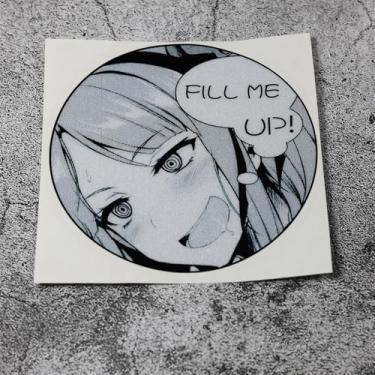 Imagem de Decalques de estilo de carro para anime girl fill me up fita auto caminhão combustível tanque adesivo (D, 13 x 13 cm)