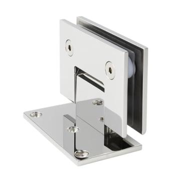 Imagem de Dobradiça Inox Descentralizada Com Mola - Natural Brilhante