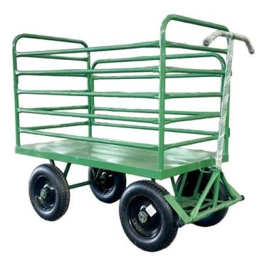 Imagem de Carrinho Transbloco Plataforma Até 300kg - Made in Brazil, Azul