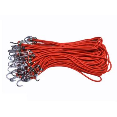 Imagem de Extensor Elastico Borracha Lona Caminhão 40CM Vermelho 50 Unidades - M