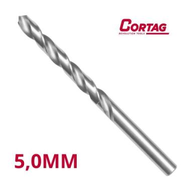 Imagem de BROCA DE ACO RAPIDO 5,0 mm - PACOTE C/ 10 UN CORTAG COD 61919