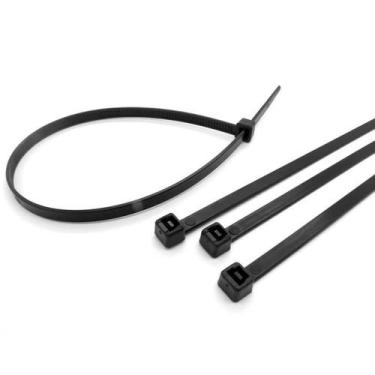 Imagem de 100 Un Cinta Plástica Abraçadeira Nylon 200mm X 2,5mm Preta - OMEGA