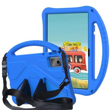 Imagem de QYiiD Capa infantil para Lenovo Tab M11 /Tab K11 27.9 cm 2024, proteção leve com alça conversível e alça de ombro infantil para Lenovo M11 (TB330FU / TB330XU), azul