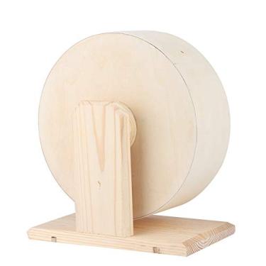 Imagem de aqxreight Roda de Madeira Silenciosa para Hamster e Pequenos Animais de Estimação Ideais para Diversão (S para o tamanho 35-41)
