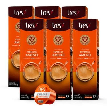 Imagem de 6x Cápsula de Café Tres 3 Corações Espresso Ameno 10 Unidades, Espress