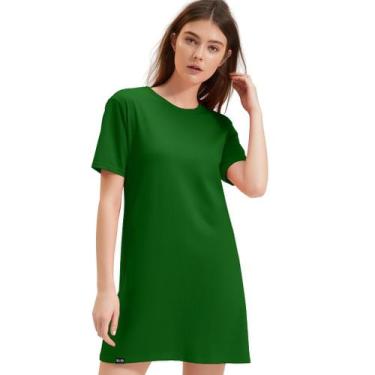 Imagem de Vestido Básico Liso Manguinha Boston Malha Comfort - Slim Fitness, Ver