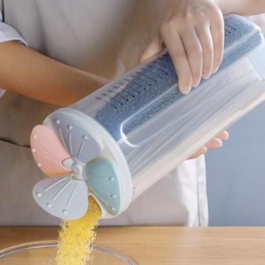 Imagem de Pote Organizador de Alimentos com 4 Compartimentos, 2,8L, Plástico PP sem BPA, 15cm x 30cm x 15cm, Transparente