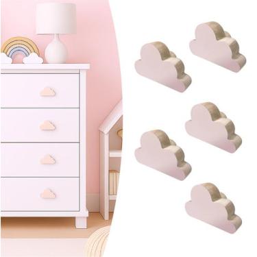 Imagem de 10 Puxadores Nuvem Céu Infantil Gaveta Móveis Cômoda Armário - Souveni
