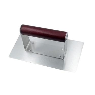 Imagem de Fenteer Prensa plana para hambúrguer de aço inoxidável 430 para chapa de hambúrguer esmagadora