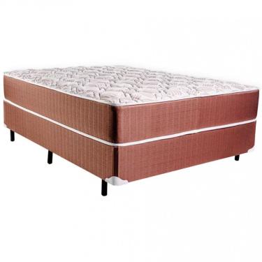 Imagem de Cama Box Queen Size Granada Maxi Com Molas Ensacadas E Pillow Inn 64x158x198cm Rústico Marrom/branco