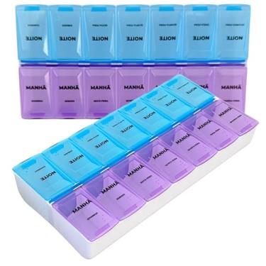 Imagem de Caixa Porta Comprimidos Organizador Medicamentos Planejador Semanal Caixa Pílulas Cavidade Ampla (2)