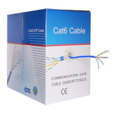 Imagem de Cabo De Rede Internet Cat6 305 Metros 4 Pares Cftv Utp Lan - Xway, Azu