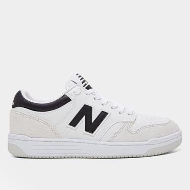 Imagem de Tênis New Balance 480 Low Masculino, Branco, Cinza, 38