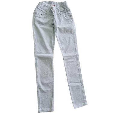 Imagem de Calça Sarja feminina Branca Shyros Cigarrete Com Elástico-Feminino