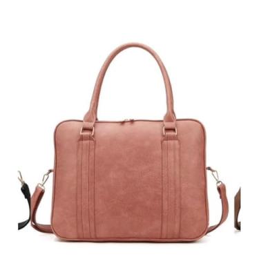 Imagem de Pasta Executiva Notebook Maleta Bolsa Transversal Alta Quaridade Reforçada (Rosa)