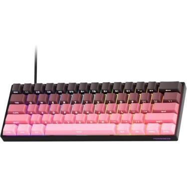 Imagem de Teclado Mecânico Gamer Magnético Akko x Monsgeek Fun60 Pro SP Black & Pink Gradient 8k Switch Akko Glare Linear AKKO01-00005-BP